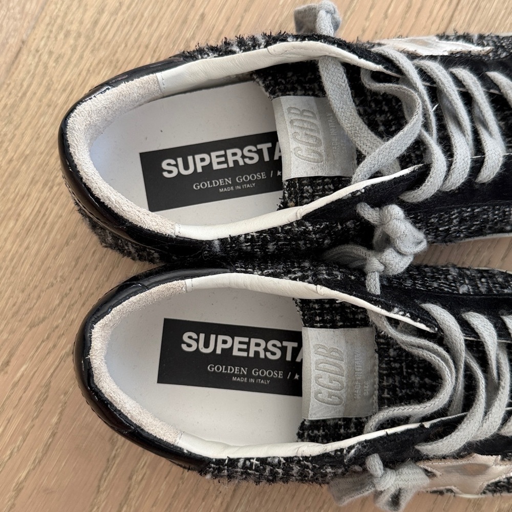 Golden Goose Superstar Low Top Tweed Sneakers 38 - Picture 8 of 10